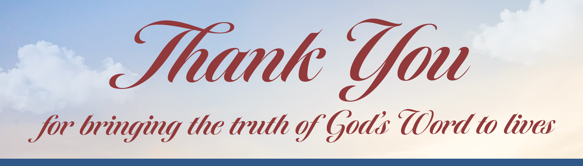 Thank you for bringing the truth of God's word to lives