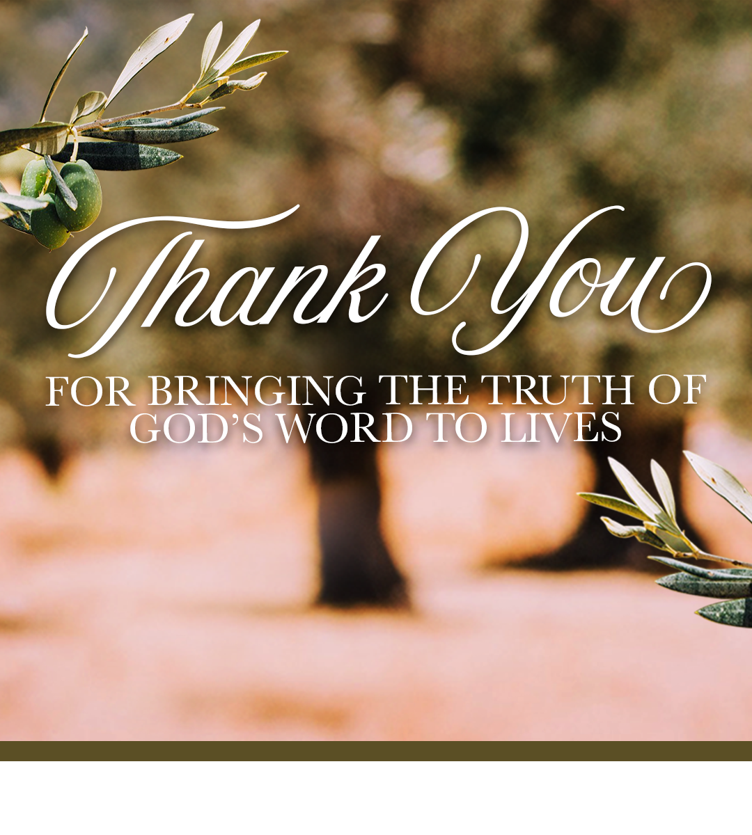 Thank you for bringing the truth of God's word to lives