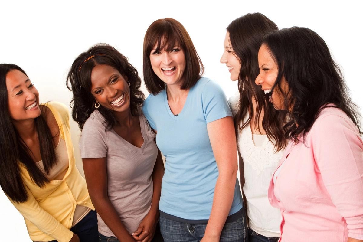 Group of women smiling together