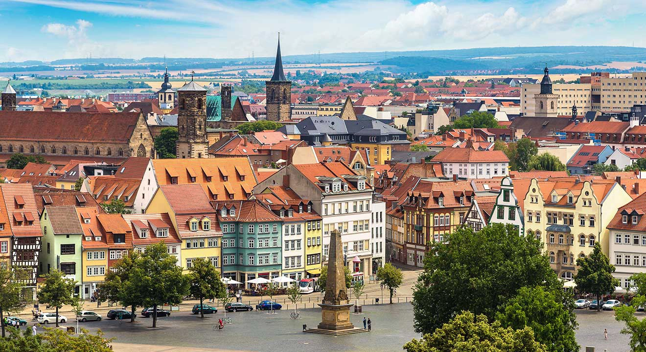 Panoramic view of a German city