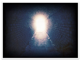 Light at the end of a brick tunnel
